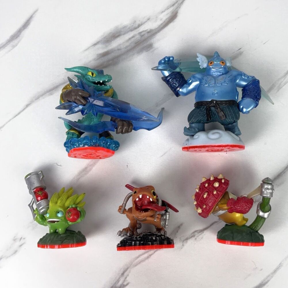 Lot of 5 Skylander's Trap Team Figures Gusto Snapshot Food Fight Shroomboom